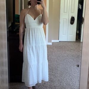 Dry Goods White Halter Maxi Dress